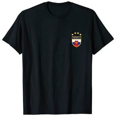Russland Pocket Trikot Fußball Flagge Fußball # One Russisch T-Shirt