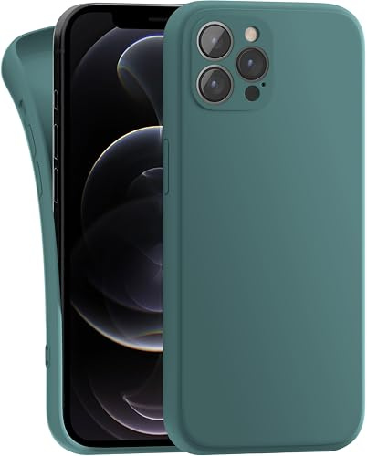 MyGadget Case for iPhone 12 Pro Max - Cover Ultra Thin TPU - Soft Touch Rubber & Anti-Scratch Shell - Flexible Silicone - Matte Olive Green