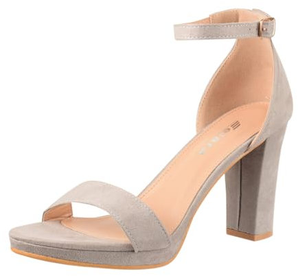 Elara Damen Pumps High Heels Chunkyrayan WW100 Grey-40