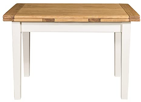 Biscottini Esstisch ausziehbar Made in Italy 120x80 cm | Esstisch Holz massiv | Küchentisch ausziehbar