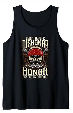 Honor Respect Courage Metal Tool Brass Knuckles Tank Top