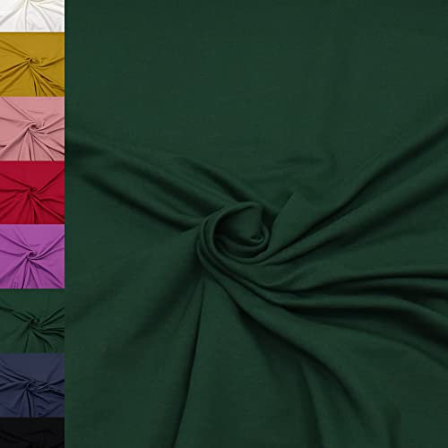 MAGAM-Stoffe Elias Sweatstoff uni innen angeraut und weich Meterware ab 50cm (17. Dunkelgrün)
