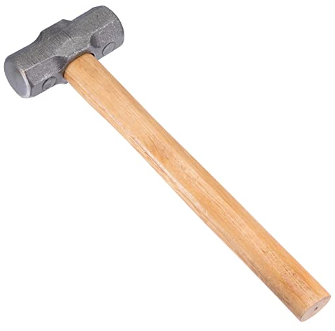 sourcing map Martillo de Ingeniero de Martillo de Doble Cara de 850 g con Mango Largo de Madera