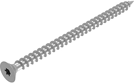 SECCARO Lot de 75 vis à bois pour panneaux d'aggloméré, 5 x 90 mm, en acier inoxydable V2A VA A2, avec filetage complet, TX/six pans creux