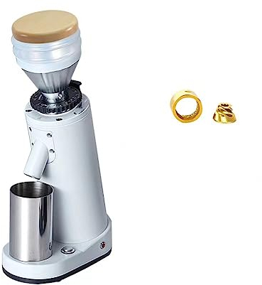 OPyCos Titanium Electric Coffee Grinder, Metal Burr, Grain Hopper, Small Espresso Grinder, Espresso Machine, 110-220V (Color : WB Hexagonal TT Burr, Size : FEDERACIÓN RUSA_AU_220V-240V)