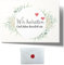 Laurea Verde 50 Einladungskarten Hochzeit mit Umschlägen und Stickern im Wax-Siegel-Design | Hochzeitseinladung Klapp-Karten DIN A6 10,5 x 14,8 cm im Boho-Design Hortensie