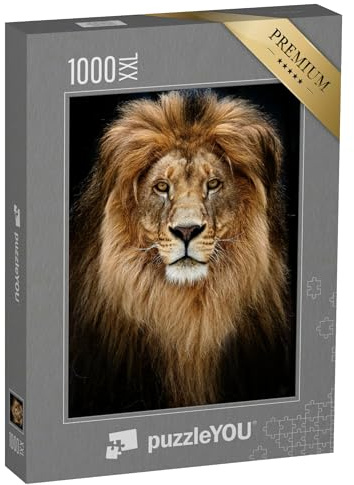 Puzzle 1000 Teile XXL „Porträt eines beeindruckenden Löwen“ – aus der Puzzle-Kollektion Löwen, Tiere in Savanne & Wüste