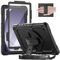 timecity Hülle für Samsung Galaxy Tab A9+ /A9 Plus 11 Zoll 2023,Stoßfeste Robust Galaxy Tab A9 Plus hülle mit Displayschutzfolie, 360°Drehbarem Ständer, Handschlaufe,Schultergurt, Stifthalter,Schwarz