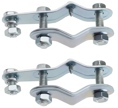 SING F LTD 2 Stück Fahrrad-Dynamo-Halterung, Metall, für 11 mm-25 mm Fahrrad-Vorderradgabeln, silberfarbene feste Gabeln