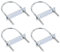 TA-VIGOR 4 sets M6 Round U-Bolts, 60mm Inner Width 110mm Length Steel U-Bolts with Nut, Plate, Washer for Attaching Piping Conduit Cable Tube Brackets Boat Trailer
