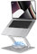QIUMIN Ausziehbare Laptop Ständer mit 360° Drehbarer Basis, Standing Laptop Stand Computer Ständer mit MacBook Pro, Laptops 10–21- Silber