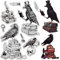 craspire Crow Clear Stamps Book Wiederverwendbarer Poststempel Vintage Transparente Silikonstempelsiegel Für Die Erstellung von Tagebüchern Und Karten Dekorieren DIY Scrapbooking Filmrahmen Fotoalbum