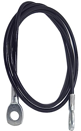 tuwiwol Seilrolle, Turnhallenkabel, Fitnessschnur, Stahldraht, langlebig, vielseitig einsetzbar, professionell, rostfrei, Rollenausrüstung, Zugkabel, Schwarz, 3 Meter