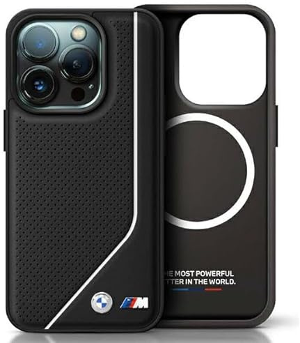 CG Mobile BMW BMHMP16L23PUCPK Case for iPhone 16 Pro 6.3 Inch Black Hard Case M Perforated Twisted Line