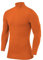 PowerLayer Kompressionsshirt Herren - Compression Shirt Funktionssshirt Langarm - Laufshirt Herren - Mock Neck Sportshirt - Longsleeve Oberteil Unterziehshirt - Orange, S