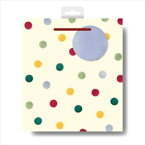 Emma Bridgewater Polka Dot Medium Gift Bag Gift Wrapping Accessory 613692 by Woodmansterne