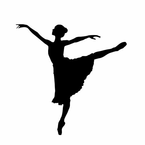Ballerina Ballett Tänzerin Sticker 20 x 20 cm Aufkleber Silhouette für alle glatten Flächen in vielen Farben
