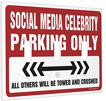 KAXW Decorative Switch Plates And Outlet Covers Social Media Celebrity Parking Only Switch Wallplate Cover Light Switch Cover Guard Three Light Switch Plate