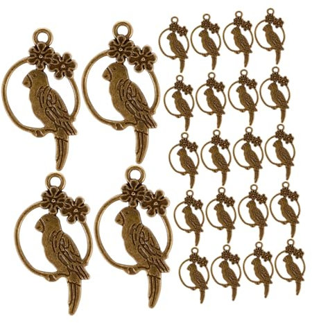 STOBOK 50 Stück Vintage Retro Vogelkäfig-charms Metallschmuckherstellung Charms Für Basteldekoration