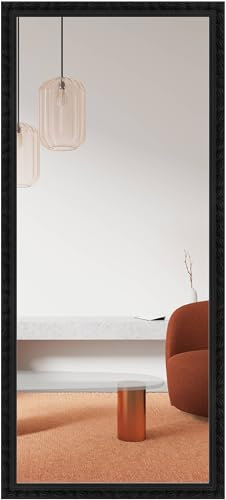 nielsen HOME Wandspiegel, 70 x 170 cm, Holz, Schwarz, Ganzkörperspiegel für alle Wohnbereiche, Hoch- & Querformat, anpassbare Aufhänger, Francesca