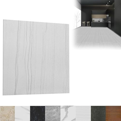 LZQ PVC Bodenbelag Vinylboden Selbstklebend 30×30cm 54 Stück Vinyl Fliesen 5,02m² Bodenfliesen Fliesenaufkleber Rutschfest, Klebefliesen Boden Verschleißfest Wasserfest für Wohnzimmer Küche, Modell D