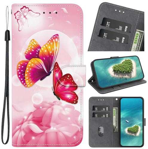 Ucikov Case for Apple iPhone 13 Mini, Leather Flip Case with Animal or Flower or Butterfly Design Shockproof Purse Pocket for Apple iPhone 13 Mini, Colourful -9