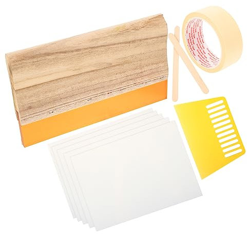 DIYEAH 1 Satz Siebdruck-Kit Siebdruck Set Siebdruck-Set Siebdruckfarbe Siebdruck-Handwerkzeug-Set für Anfänger Siebdruckrahmen Tinte Schaumstoffplatte Bildschirm DIY Rakel Kratzbrett Film