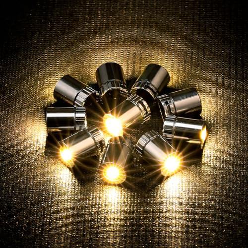 LIHAO 10pcs Mini LED Lights Battery Operated LED Lights | for Doll House Decoration, DIY Crafts Paper Lantern, Christmas, Halloween Party Decor Accessories, Warm White