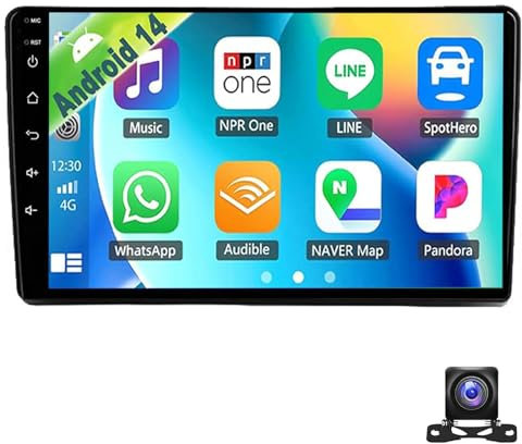 Android 14 Autoradio Con GPS Navigatore Satellitare Per Op-el Astra H/Zafira B/Corse C D 9'' Touch Screen Bluetooth Stereo Con Wireless Carplay Android Auto HiFi RDS FM Radio Telecamera Di B(Size:L10)