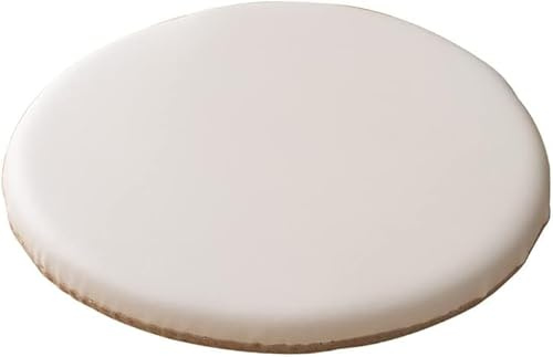 Stuhl Sitzpolster Kissen Mit Reißverschluss, Gefüllt Mit Memory Foam, rutschfest, Kunstleder Stuhlauflagen Für Garten Terrasse Küche Esszimmer Büro Auto, Wasserdicht, White, 38X38X3CM