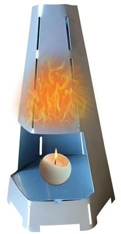 Ranley Teelicht-Kerzen-Heizofen | Winddichter Teelichtheizofen – Kompakter Teelichthalter für Desktop-Tisch Indoor Outdoor Hof Camping Wohnzimmer Garten Kamin