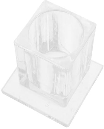 WATIIFUFU White Acrylic Desktop Mic Stand with Sturdy Construction and Not Easy to Break Design, for Ktv and Wireless Microphone Use on Tables and Desks