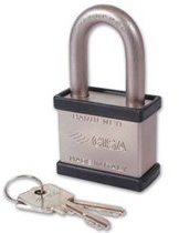 CISA 128050710, Lucchetto Antiscasso in Acciaio con Chiave LIM, 70 mm, Arco 45 mm