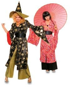 Burda 3044 Schnittmuster Kostüm Fasching Karneval Kimono & Hose (Damen, Gr. 36-46) – Level 2 leicht