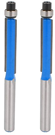 sourcing map 1/4 Shank 1/4 Cutting Dia End Bearing Flush Trim Router Bit 2 Stück de