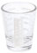 Mini Measure Verre à shot multi-usage liquide et sec en verre lourd, 26 mesures incrémentales pour cuillères à café, cuillères à soupe, onces et millilitres. blanc