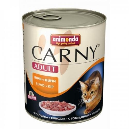 6 x Ani. Cat Dose Carny Adult Rind & Huhn 800g, Nassfutter, Katzenfutter