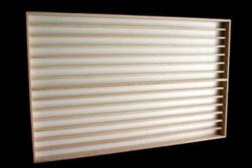 Alsino V-86a Vitrine Holzregal Wandvitrine Spur N & Z Setzkasten Regal 14 Fächer mit Nuten für Spur N