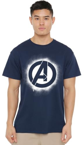 Marvel Men's Stencil Logo T-Shirt
