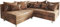 DELIFE Eckcouch Clovis Braun Antik Optik Ottomane Rechts Ecksofa Modulsofa