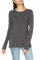 Amazon Essentials Women's Regular-Fit Long-Sleeve Crewneck T-Shirt (Available in Plus Size), Charcoal Heather, L
