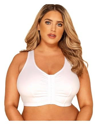Yours Curve Non-Wired Front Fastening Bra - Women's - Plus Size Curve