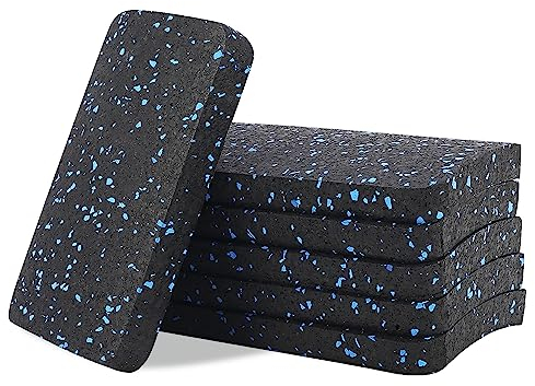 Treadmill Mat Pads, Exercise Equipment Mat with High Density Rubber for Protect Floors (4.7 x 3.2 x 0.55 x 6 pcs)