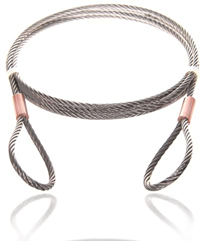 Drahtseile24 Edelstahlseil mit Ösen, Edelstahl Drahtseil mit Schlaufen | V4A AISI 316 | Ø2mm / 50kg Nutzlast | 5m