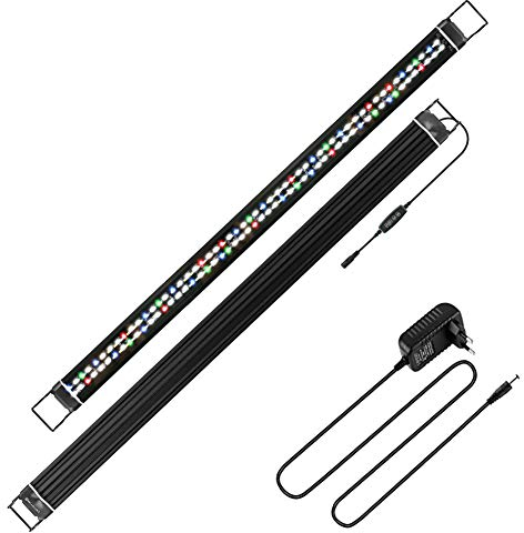 BELLALICHT LED Aquarium Beleuchtung, Aquarien Lampe [Vollspektrum Rot Grün Blau Weiß Licht] mit Timer, 10 Helligkeitsstufen Dimmbar IP66 Wasserdicht für Fisch Tank Pflanze