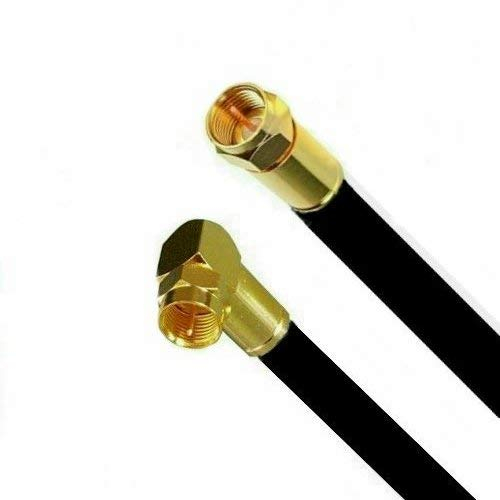 Sat Kabel Fritz!Box Cable Vodafone Kabel Kabelanschluss Anschlusskabel Satkabel Koaxkabel TV Kabel Satanschlusskabel Fernsehkabel Full HD 4K 8K UHD 7mm 135dB (10 Meter, Gold Gerade-Winkel Schwarz)