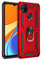 Max Power Digital Funda para móvil Xiaomi Redmi 9C con Anillo Giratorio 360 Metálico Imán Carcasa Magnética Rígida Antigolpes Resistente Soporte Bumper Case (Xiaomi Redmi 9C, Rojo)
