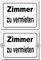 Zimmer zu vermieten-Schild-Aluminium Verbund-200 x 150 x 3 mm-Warnschild-Hinweisschild-Türschild (1298 = 20 x 15 cm mit 2 Haftsauger)