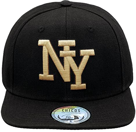 NY-Kids-Black-Gold New York süße Unisex Schwester Bruder Kindercap Hai Tiger Adler Prince Kinder Cap Snapback und Mütze 49-56cm Kopfumfang