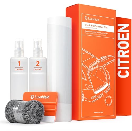 Luxshield Ladekantenschutz Folie für Citroën Jumpy 3 (III) I 2016-2025 - Stoßstangenschutz, Kratzschutz, Lackschutzfolie - Carbon Schwarz
